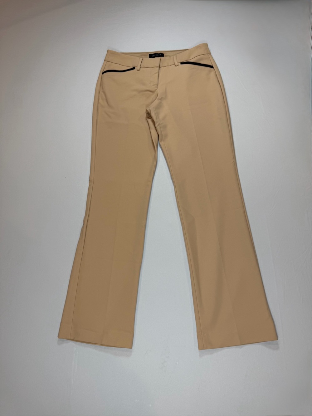 Express Tan‎ Dress Pants with Black Label Editor Barely Boot 6S